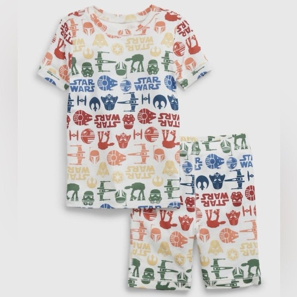 Baby Gap Kids Short Sleeve Colorful Star Wars Shortie Pajamas PJ Set. 2. 2T.